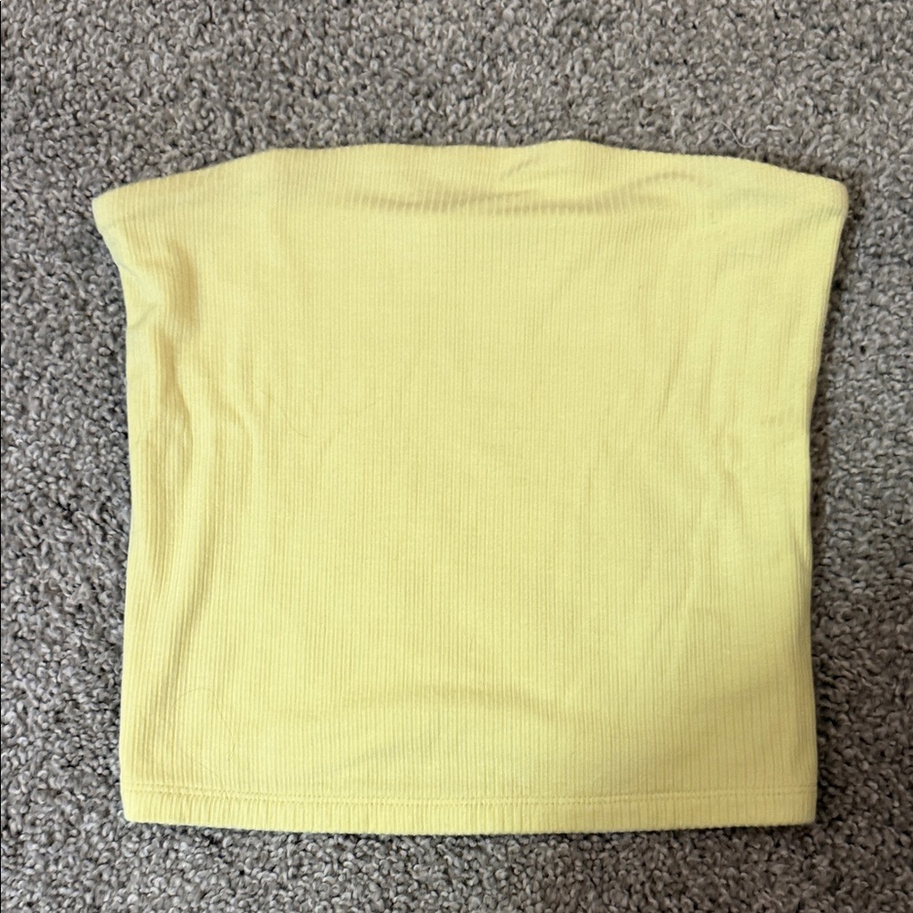 American Eagle Outfitters Soft & Sexy Ribbed Top in Light Yellow